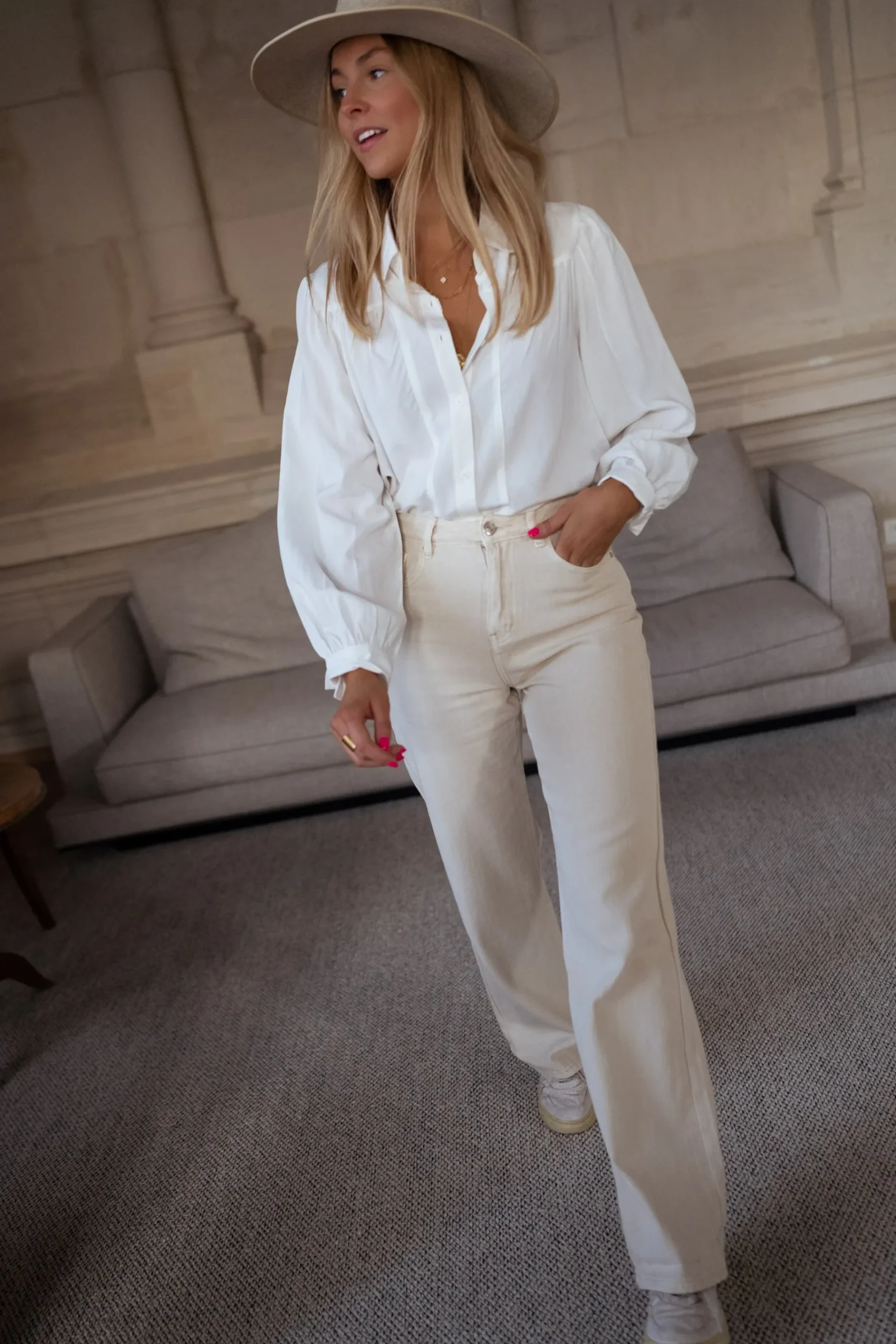 Jeans-EASY-CLOTHES Jeans Anatole - beigeEasy Clothes Beige