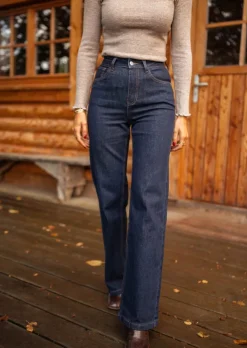 Jeans-EASY-CLOTHES Jeans Arsene - Taille Haute - ÉvaséEasy Clothes Bleu       