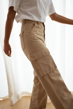 Jeans-EASY-CLOTHES Jeans cargo Laurel - beigeEasy Clothes Beige