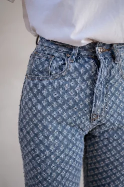 Jeans-EASY-CLOTHES Jeans Donald - À Motifs - Taille HauteEasy Clothes À motifs       