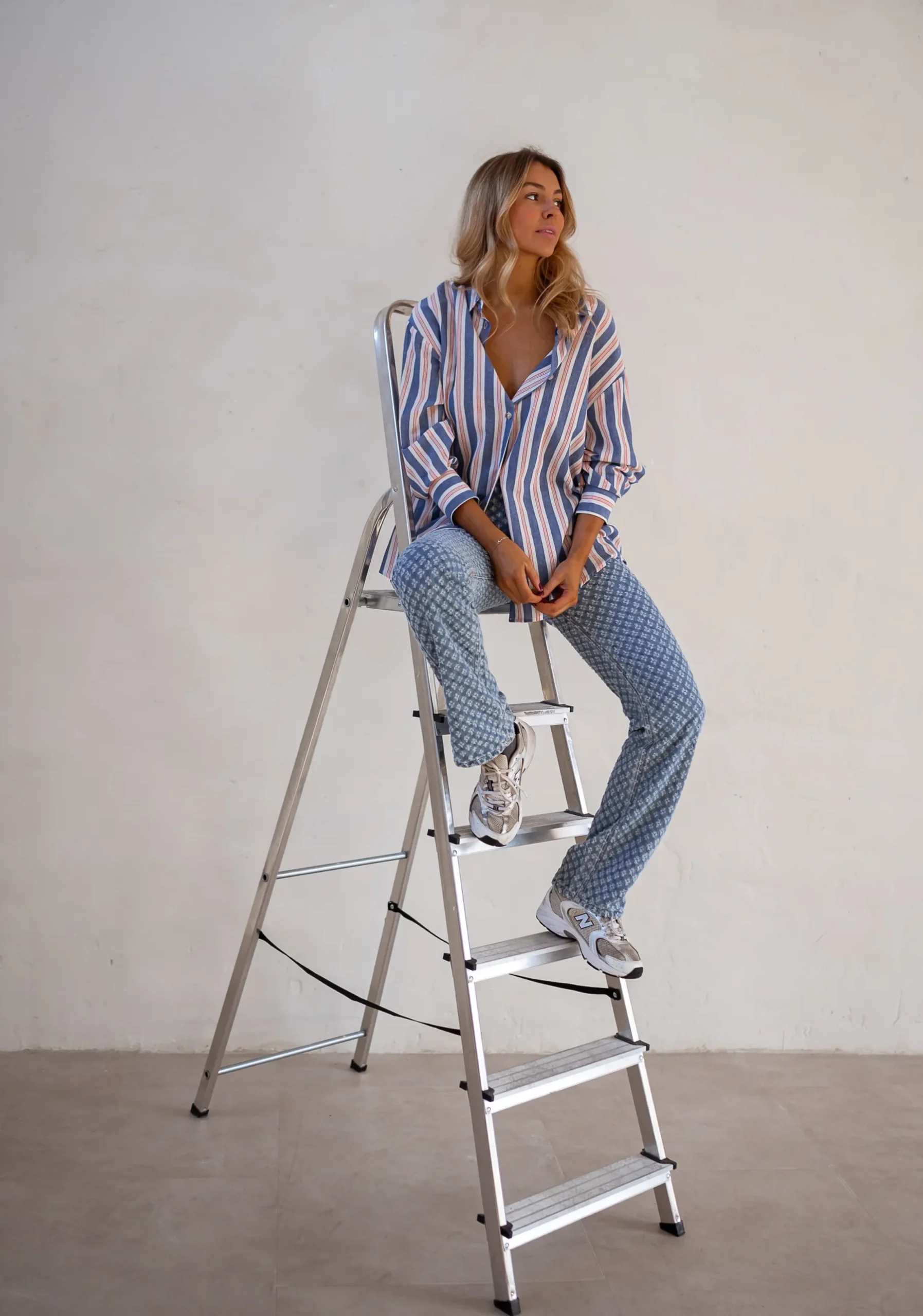 Jeans-EASY-CLOTHES Jeans Donald - À Motifs - Taille HauteEasy Clothes À motifs