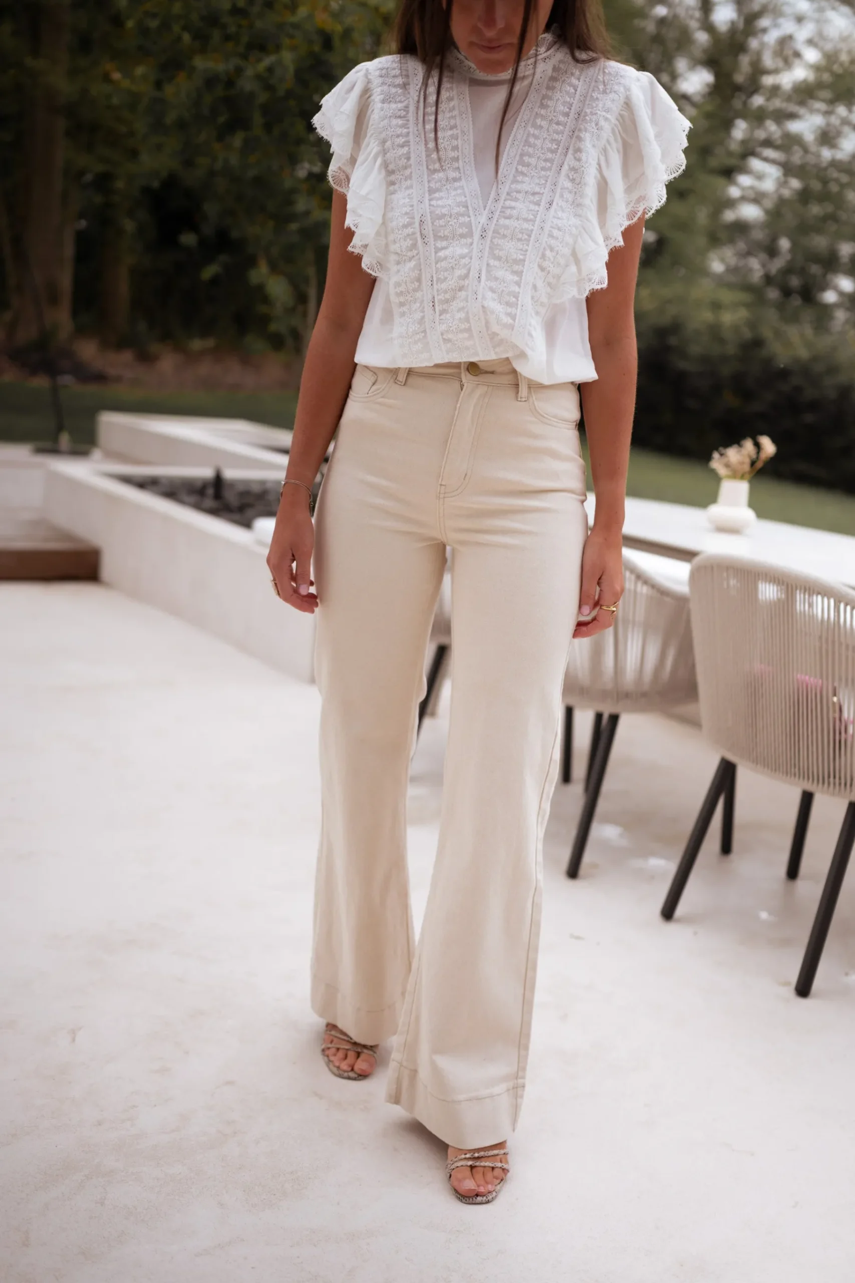 Jeans-EASY-CLOTHES Jeans Eugenie - beigeEasy Clothes Beige
