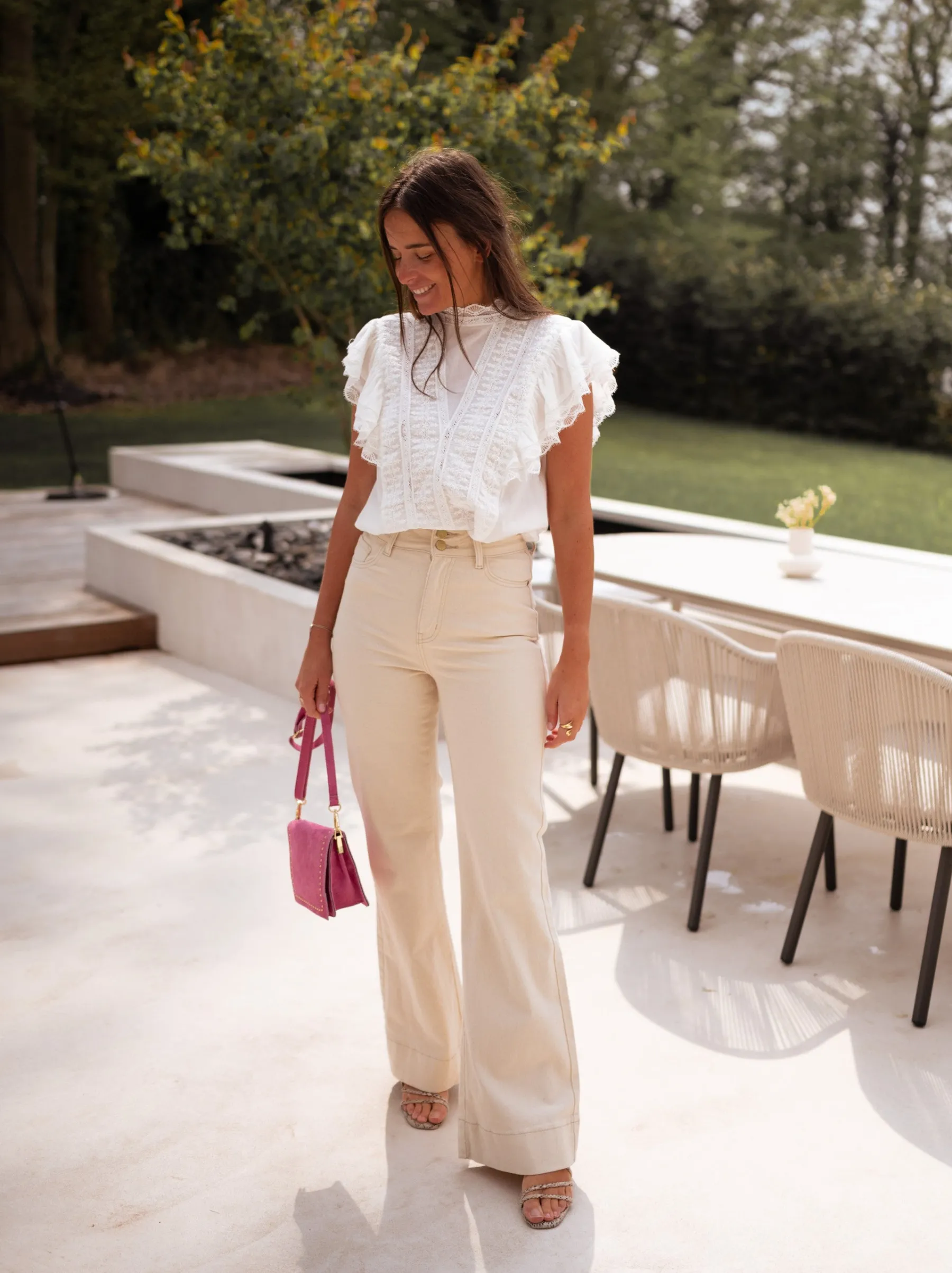 Jeans-EASY-CLOTHES Jeans Eugenie - beigeEasy Clothes Beige