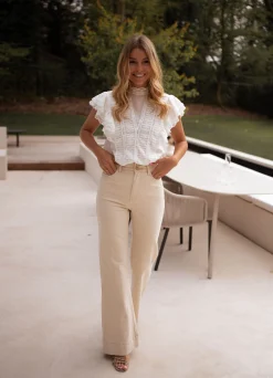 Jeans-EASY-CLOTHES Jeans Eugenie - beigeEasy Clothes Beige