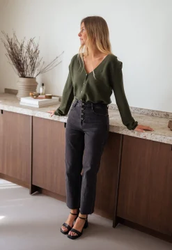 Jeans-EASY-CLOTHES Jeans Frenchy - grisEasy Clothes Gris