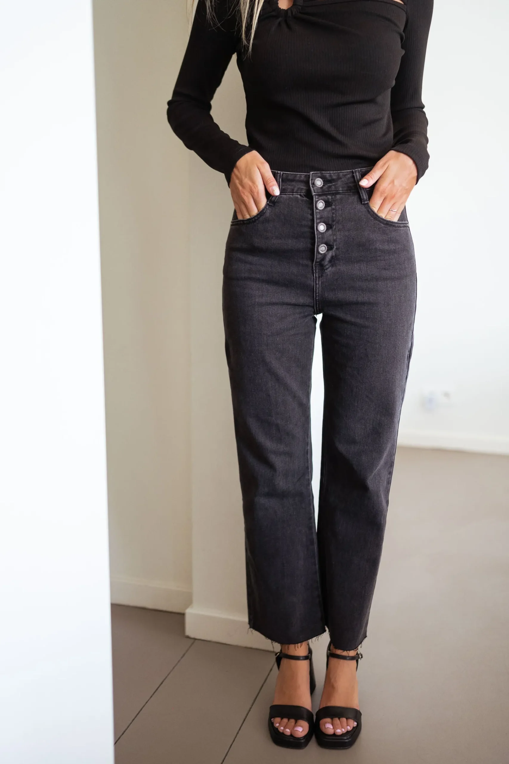 Jeans-EASY-CLOTHES Jeans Frenchy - grisEasy Clothes Gris