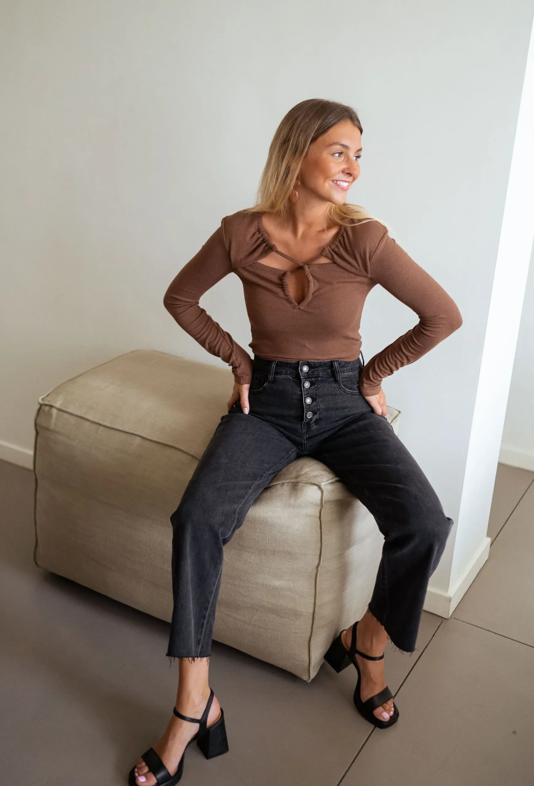 Jeans-EASY-CLOTHES Jeans Frenchy - grisEasy Clothes Gris