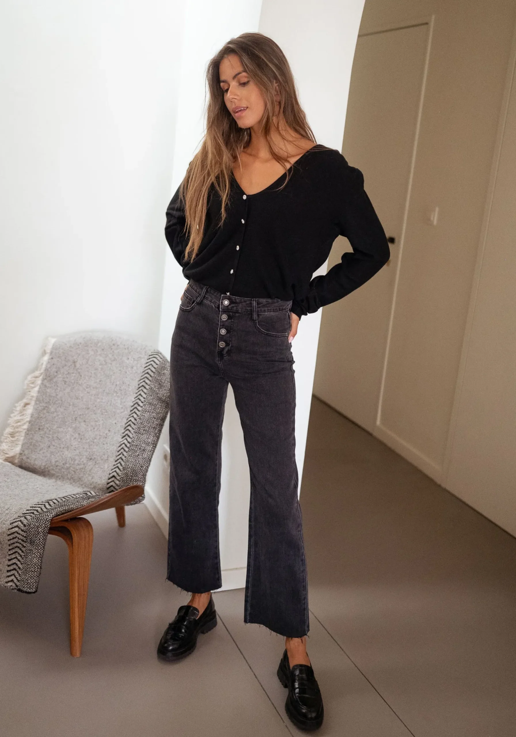 Jeans-EASY-CLOTHES Jeans Frenchy - grisEasy Clothes Gris