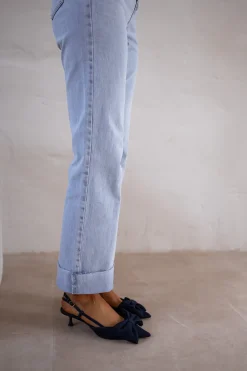 Jeans-EASY-CLOTHES Jeans Maddie - Bleu Clair - Taille HauteEasy Clothes Bleu clair       