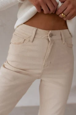 Jeans-EASY-CLOTHES Jeans Solan - beigeEasy Clothes Beige