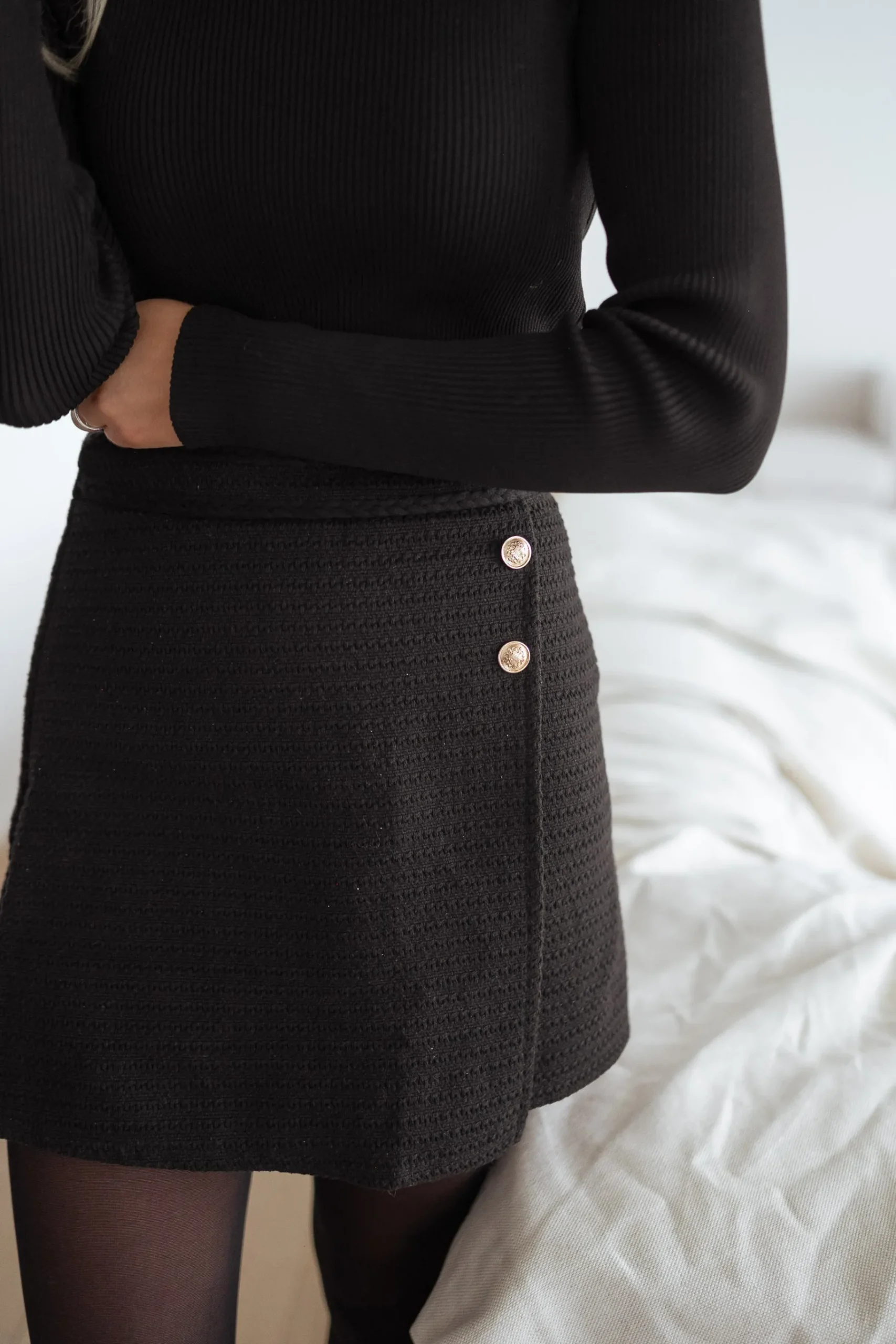 Jupes & Shorts-EASY-CLOTHES Jupe Beryl - noireEasy Clothes Noire