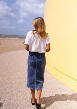 Jupes & Shorts-EASY-CLOTHES Jupe Caméo en jeans | Jupe midi en jeans | Prêt-à-porter en ligne | Easy Clothes En jeans