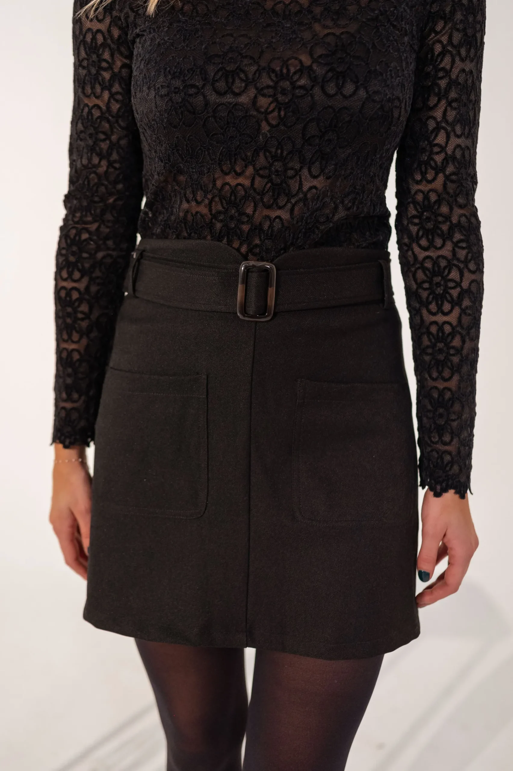 Jupes & Shorts-EASY-CLOTHES Jupe Ginette - noireEasy Clothes Noire