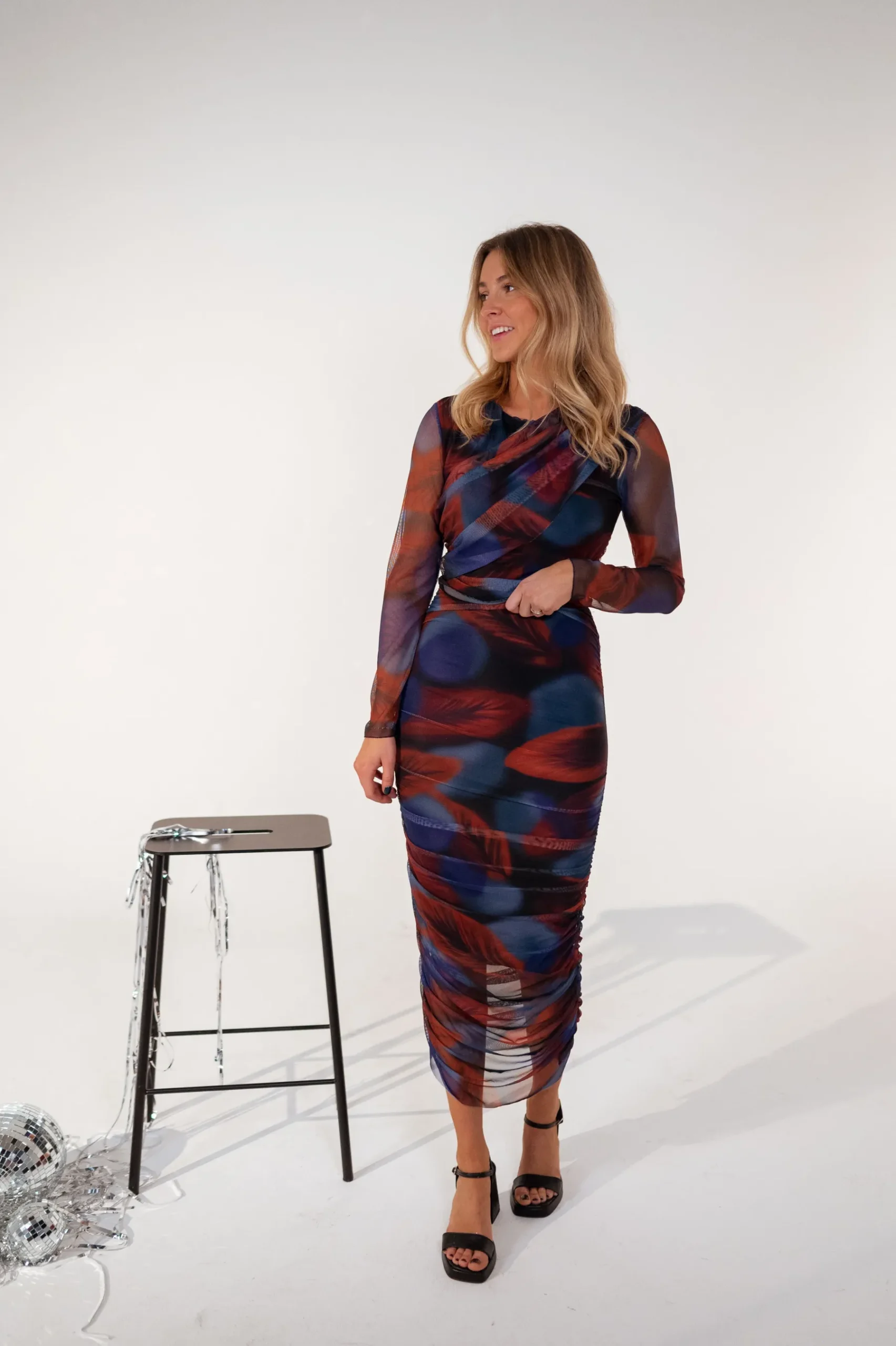 Jupes & Shorts-EASY-CLOTHES Jupe Huda - bleue et rougeEasy Clothes Bleue et rouge