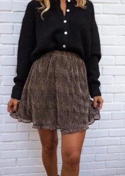 Jupes & Shorts-EASY-CLOTHES Jupe Inaya Léopard - Vêtements Femme - Easy Clothes Léopard