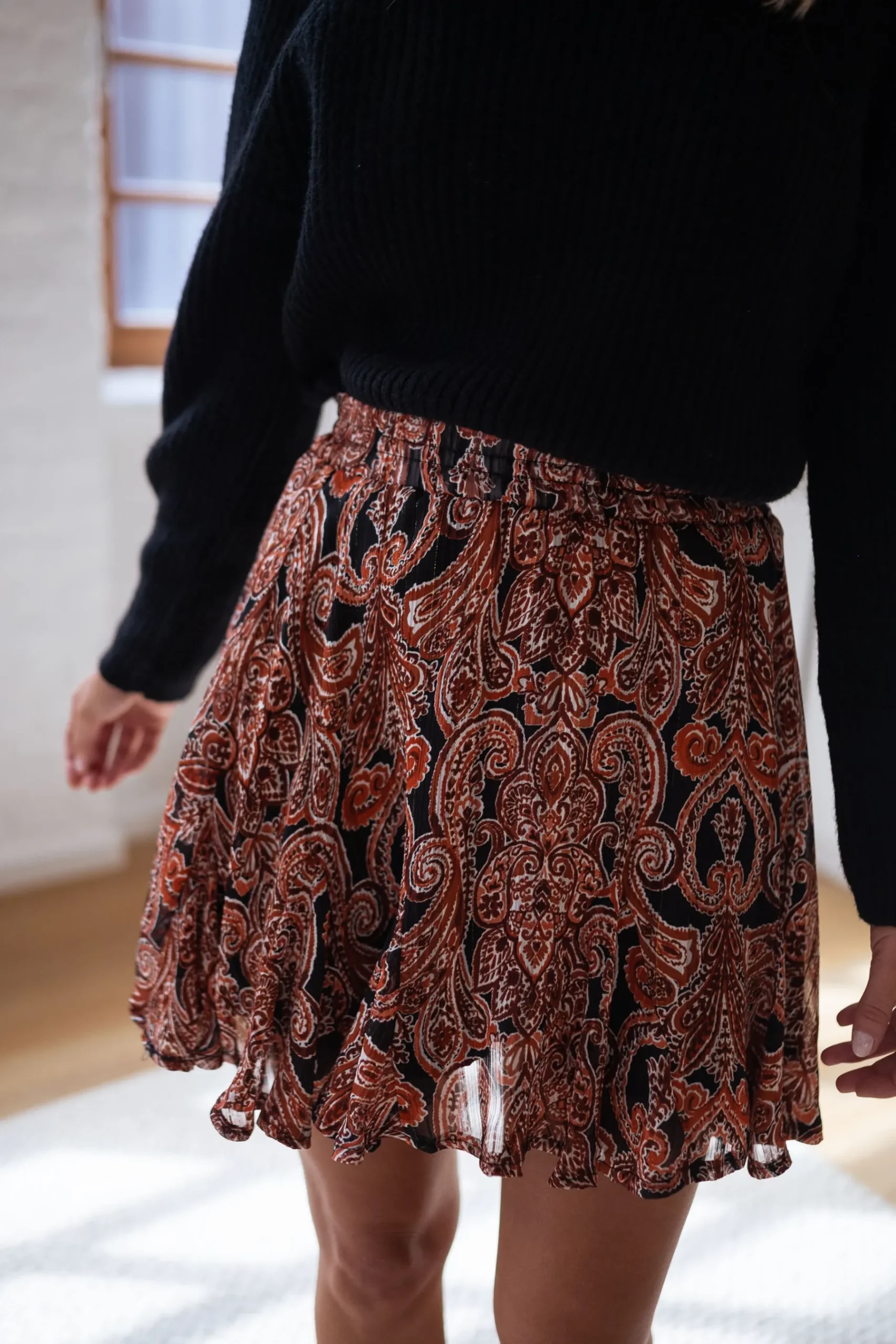 Jupes & Shorts-EASY-CLOTHES Jupe Jolyne - brique à motifsEasy Clothes Brique à motifs