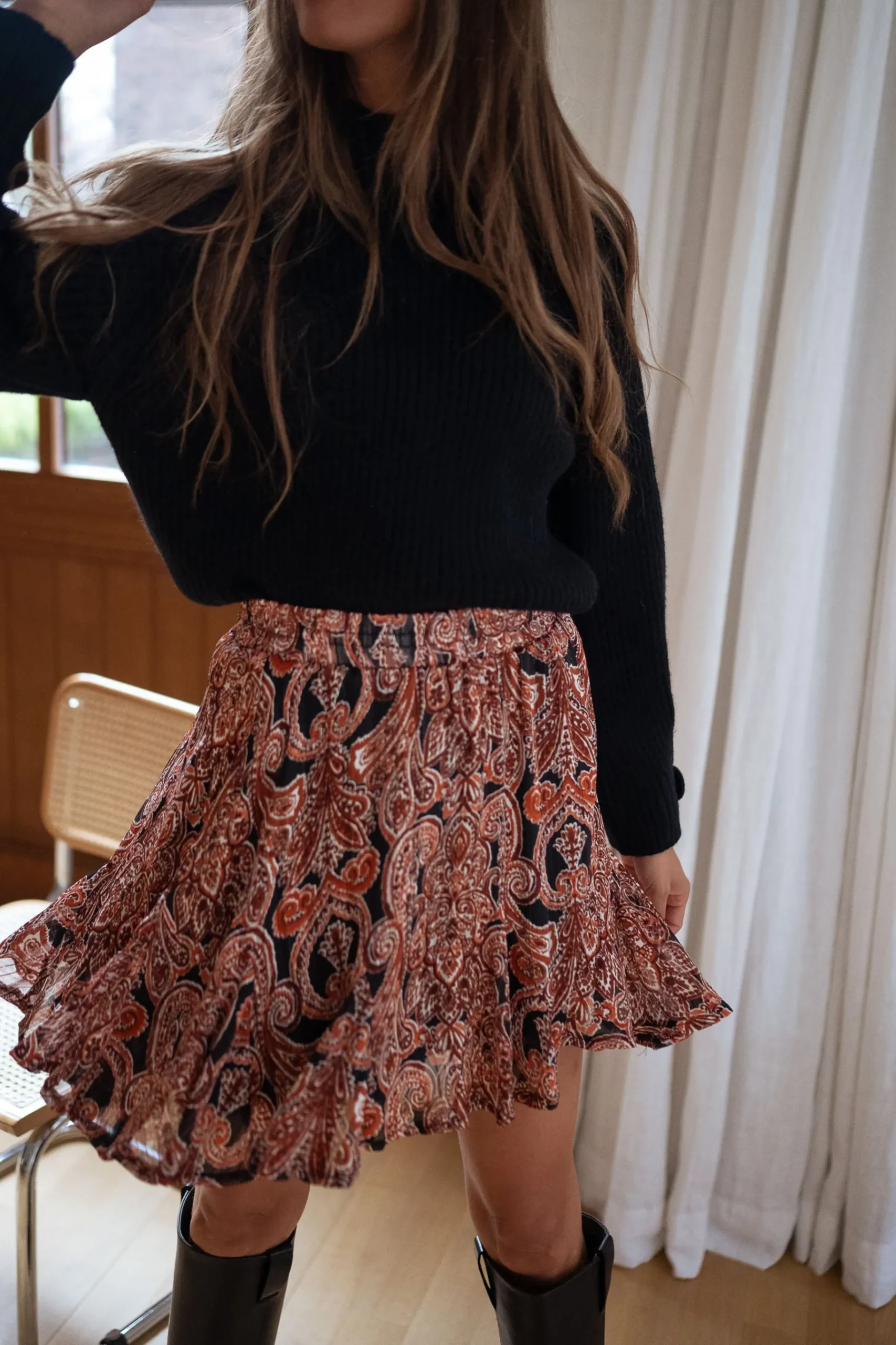Jupes & Shorts-EASY-CLOTHES Jupe Jolyne - brique à motifsEasy Clothes Brique à motifs