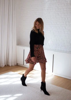 Jupes & Shorts-EASY-CLOTHES Jupe Jolyne - brique à motifsEasy Clothes Brique à motifs