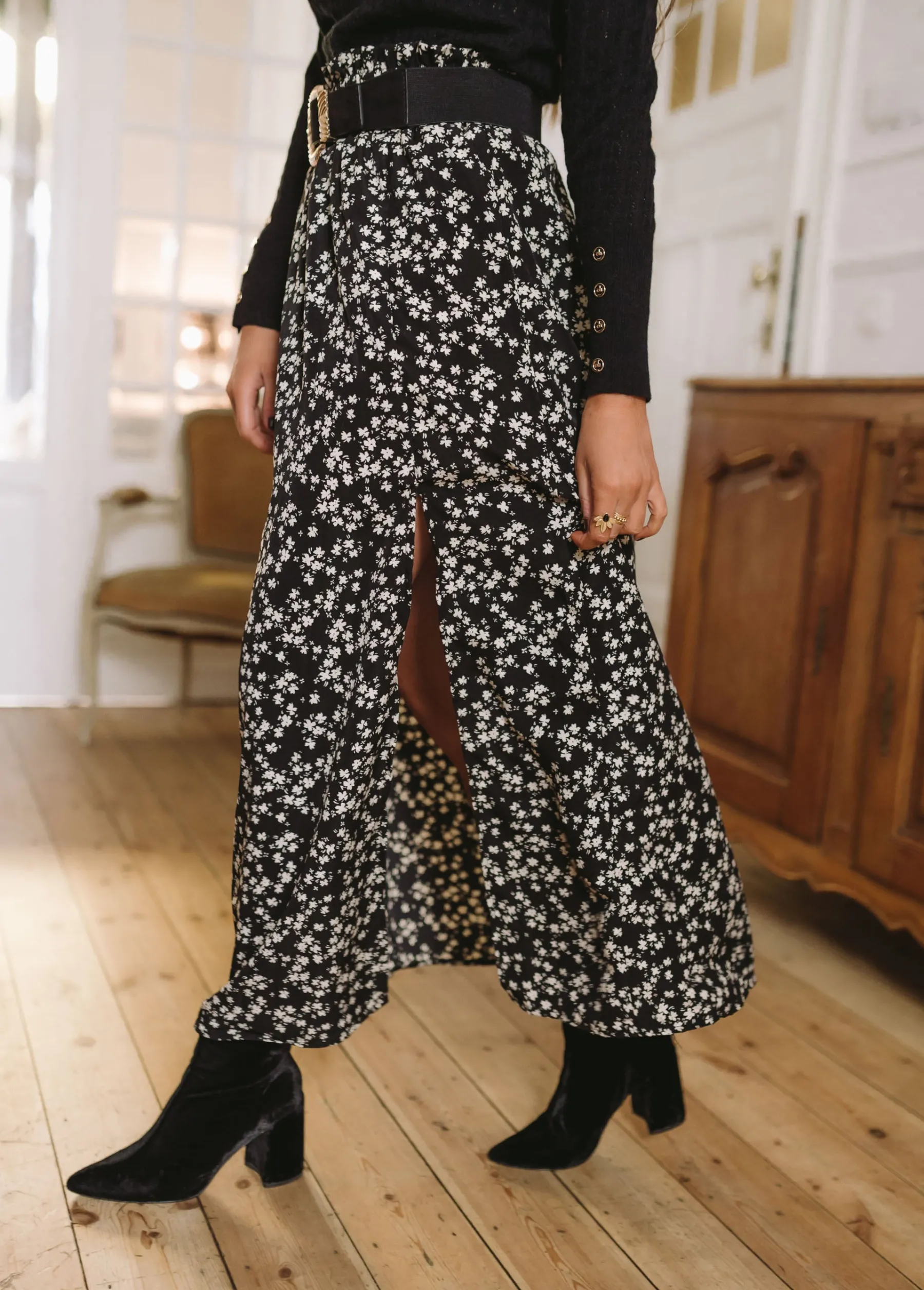 Jupes & Shorts-EASY-CLOTHES Jupe Larisa - noireEasy Clothes Noire