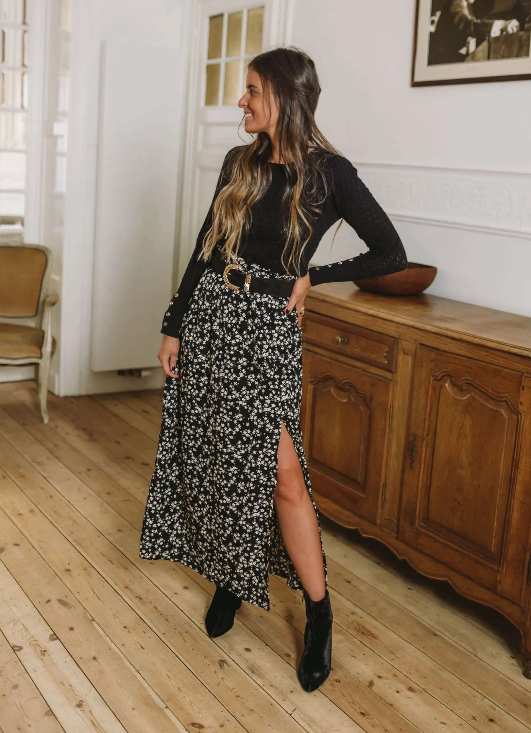 Jupes & Shorts-EASY-CLOTHES Jupe Larisa - noireEasy Clothes Noire
