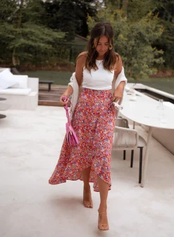 Jupes & Shorts-EASY-CLOTHES Jupe longue Charlie - à fleursEasy Clothes À fleurs