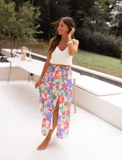 Jupes & Shorts-EASY-CLOTHES Jupe longue Nancy - à fleursEasy Clothes À fleurs