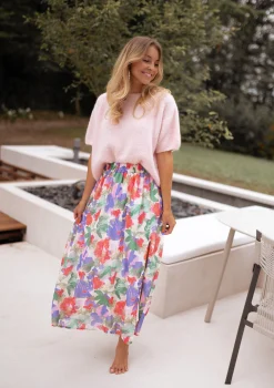 Jupes & Shorts-EASY-CLOTHES Jupe longue Nancy - à fleursEasy Clothes À fleurs       