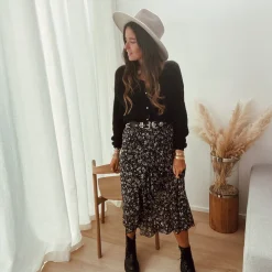 Jupes & Shorts-EASY-CLOTHES Jupe Massaya - noireEasy Clothes Noire       