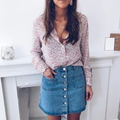 Jupes & Shorts-EASY-CLOTHES Jupe Mazarine - bleue claireEasy Clothes Bleue claire       