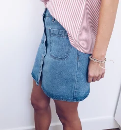 Jupes & Shorts-EASY-CLOTHES Jupe Mazarine - bleue claireEasy Clothes Bleue claire       