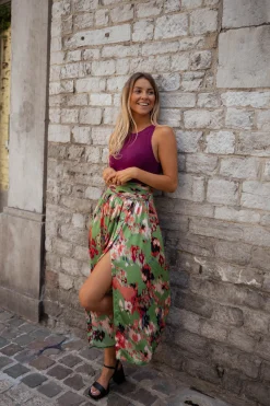 Jupes & Shorts-EASY-CLOTHES Jupe Rosalie - verteEasy Clothes Verte       