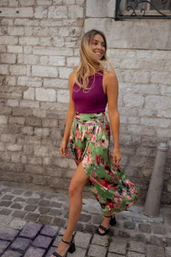 Jupes & Shorts-EASY-CLOTHES Jupe Rosalie - verteEasy Clothes Verte       