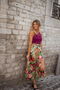 Jupes & Shorts-EASY-CLOTHES Jupe Rosalie - verteEasy Clothes Verte       