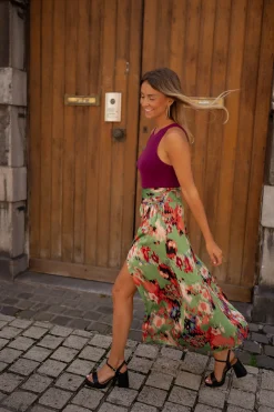 Jupes & Shorts-EASY-CLOTHES Jupe Rosalie - verteEasy Clothes Verte       