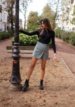 Jupes & Shorts-EASY-CLOTHES Jupe short Chani - à carreaux vertsEasy Clothes À carreaux verts       