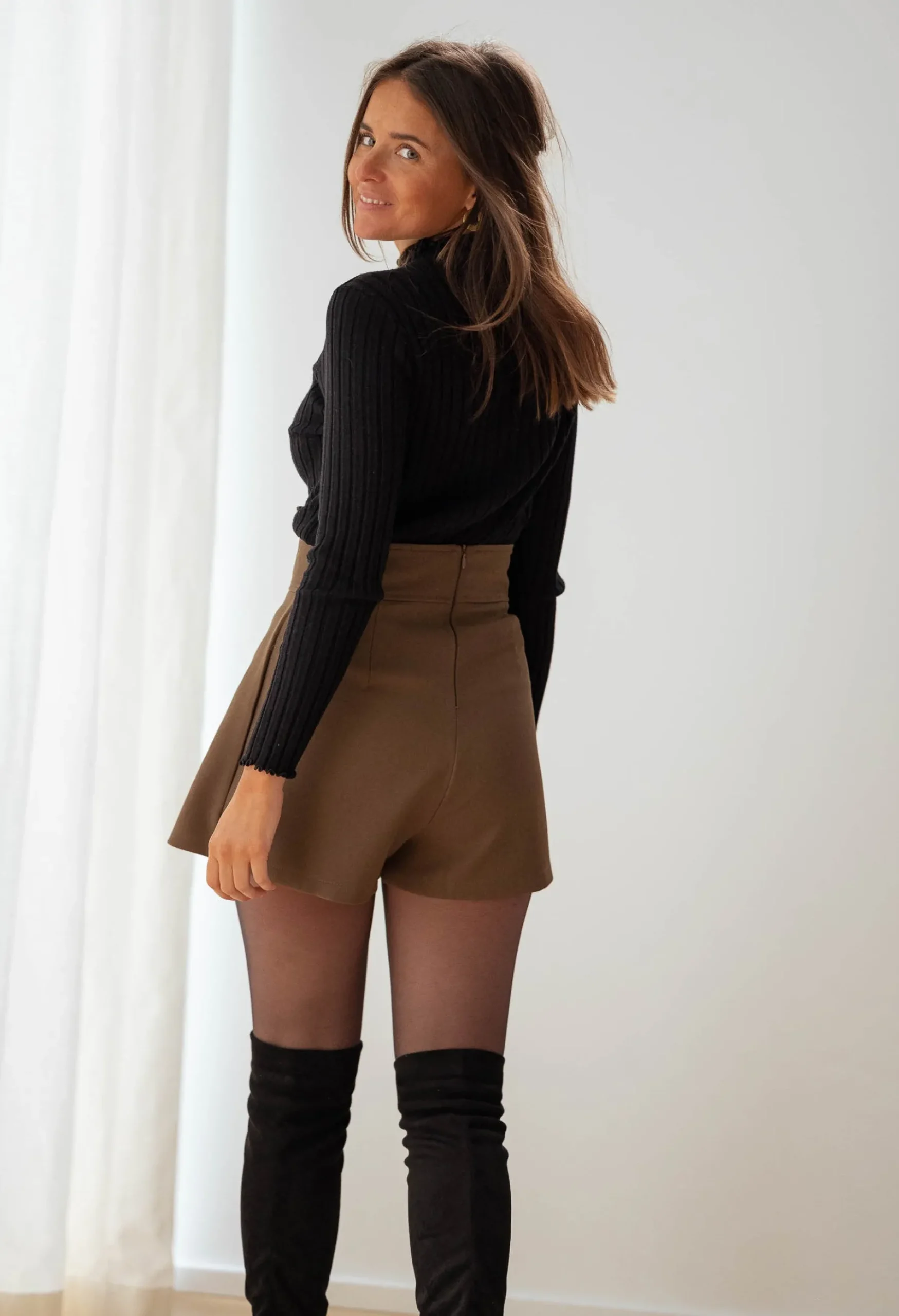 Jupes & Shorts-EASY-CLOTHES Jupe-short Amélia - chocolatEasy Clothes Chocolat