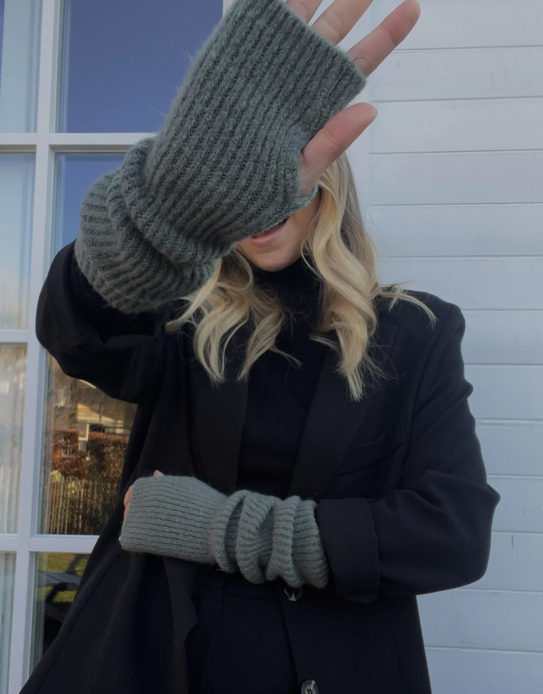 Bonnets & Gants-EASY-CLOTHES Mitaines - kaki en laineEasy Clothes Kaki en laine