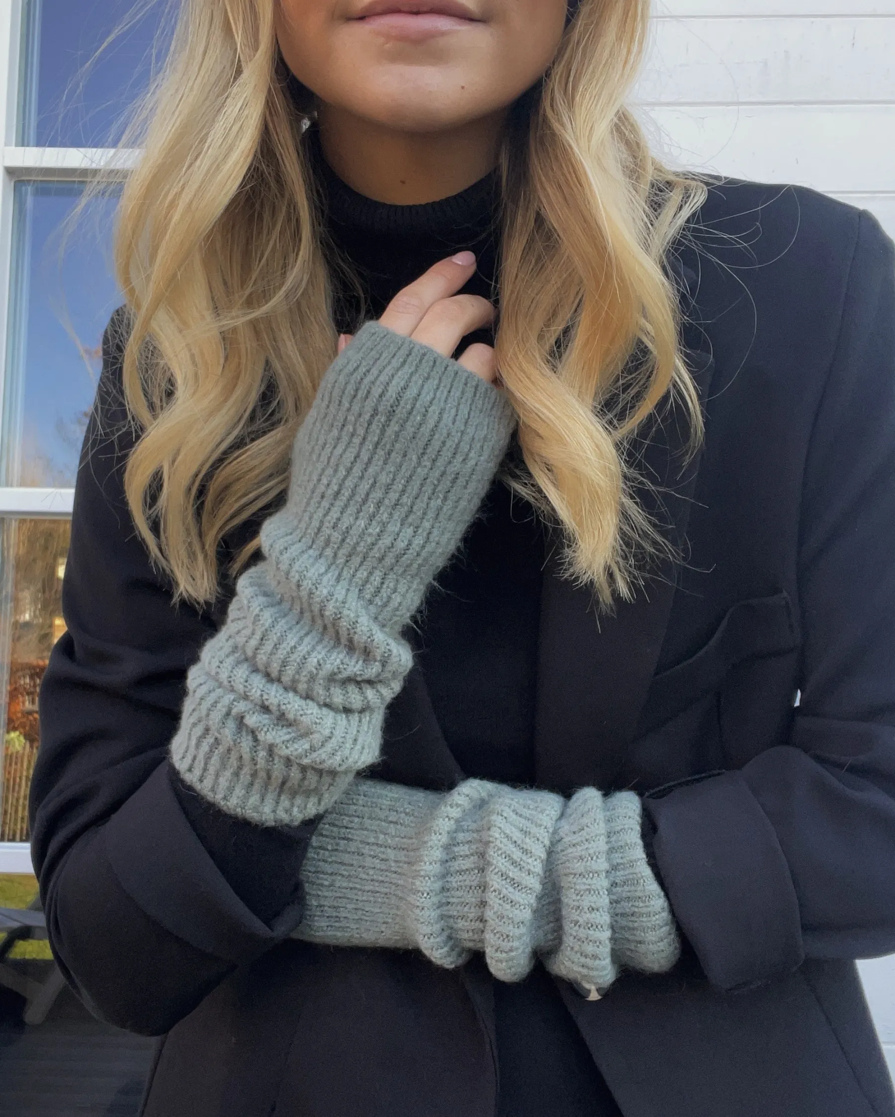 Bonnets & Gants-EASY-CLOTHES Mitaines - kaki en laineEasy Clothes Kaki en laine