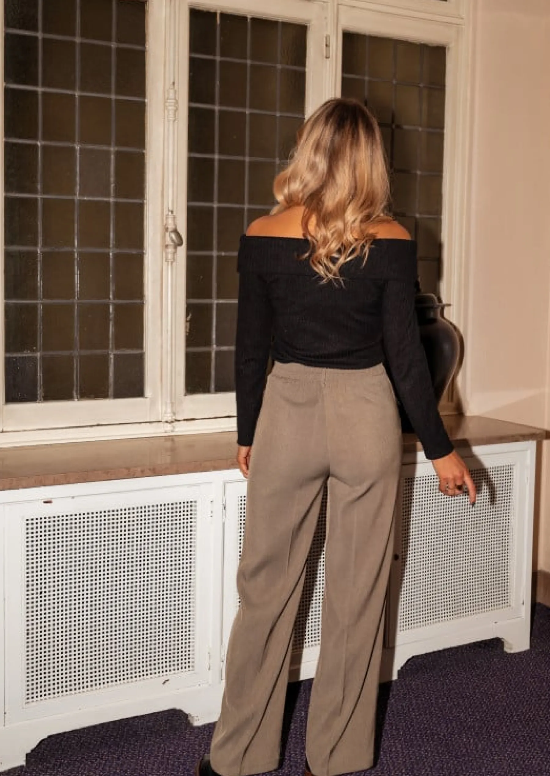 Pantalons-EASY-CLOTHES Pantalon Arnaud - Kaki - À Pince - Avec PochesEasy Clothes Kaki