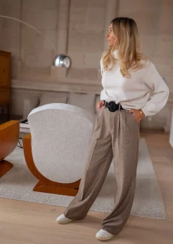 Pantalons-EASY-CLOTHES Pantalon Arthur - chocolatEasy Clothes Chocolat       