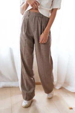 Pantalons-EASY-CLOTHES Pantalon Arthur - chocolatEasy Clothes Chocolat       