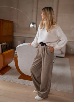 Pantalons-EASY-CLOTHES Pantalon Arthur - chocolatEasy Clothes Chocolat       