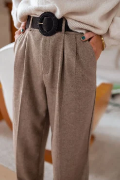 Pantalons-EASY-CLOTHES Pantalon Arthur - chocolatEasy Clothes Chocolat       