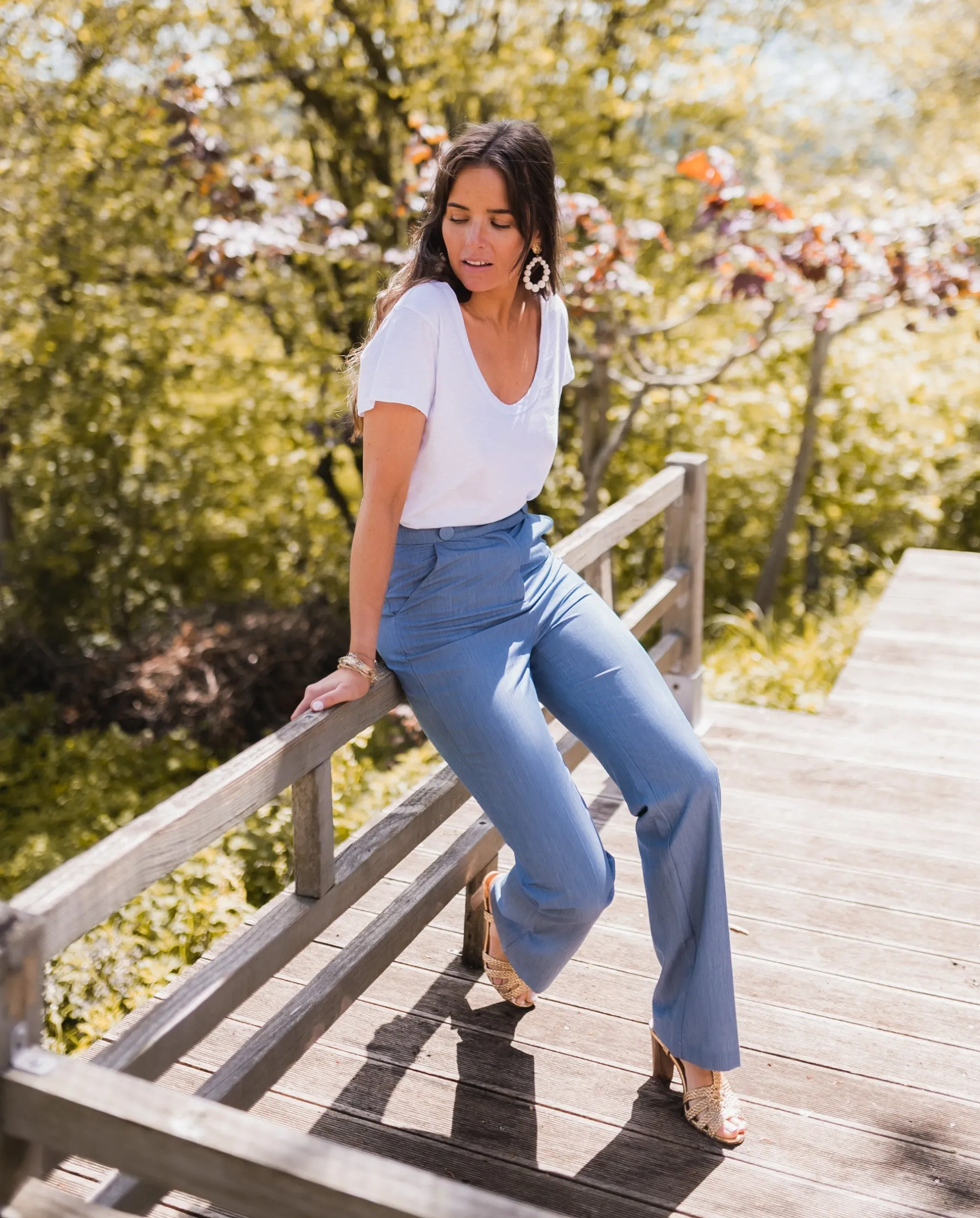 Pantalons-EASY-CLOTHES Pantalon Athena - bleuEasy Clothes Bleu