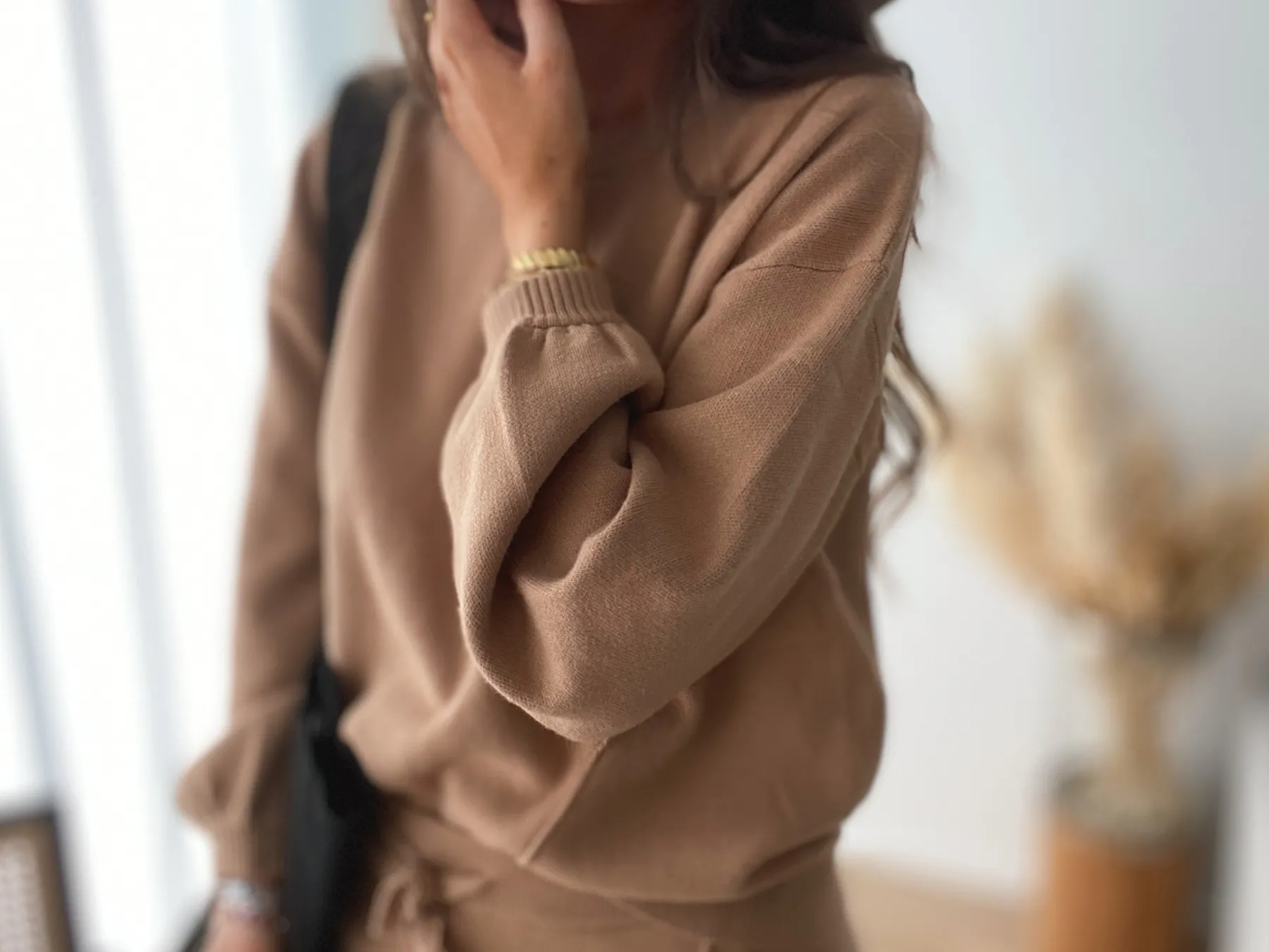Pantalons-EASY-CLOTHES Pantalon Beni - camel (Ensemble 1 sur 2)Easy Clothes Camel (ensemble 1 sur 2)