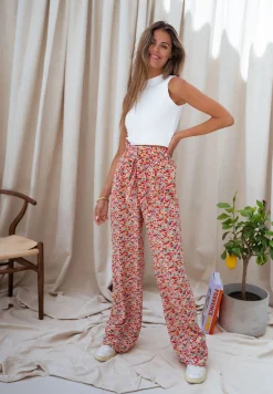 Pantalons-EASY-CLOTHES Pantalon Benito - à fleursEasy Clothes À fleurs