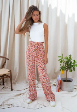 Pantalons-EASY-CLOTHES Pantalon Benito - à fleursEasy Clothes À fleurs