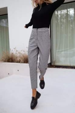 Pantalons-EASY-CLOTHES Pantalon Colette - pied de pouleEasy Clothes Pied de poule