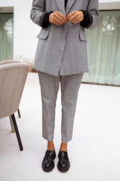 Pantalons-EASY-CLOTHES Pantalon Colette - pied de pouleEasy Clothes Pied de poule       