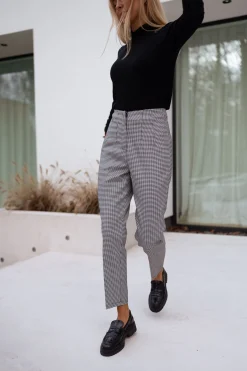 Pantalons-EASY-CLOTHES Pantalon Colette - pied de pouleEasy Clothes Pied de poule       
